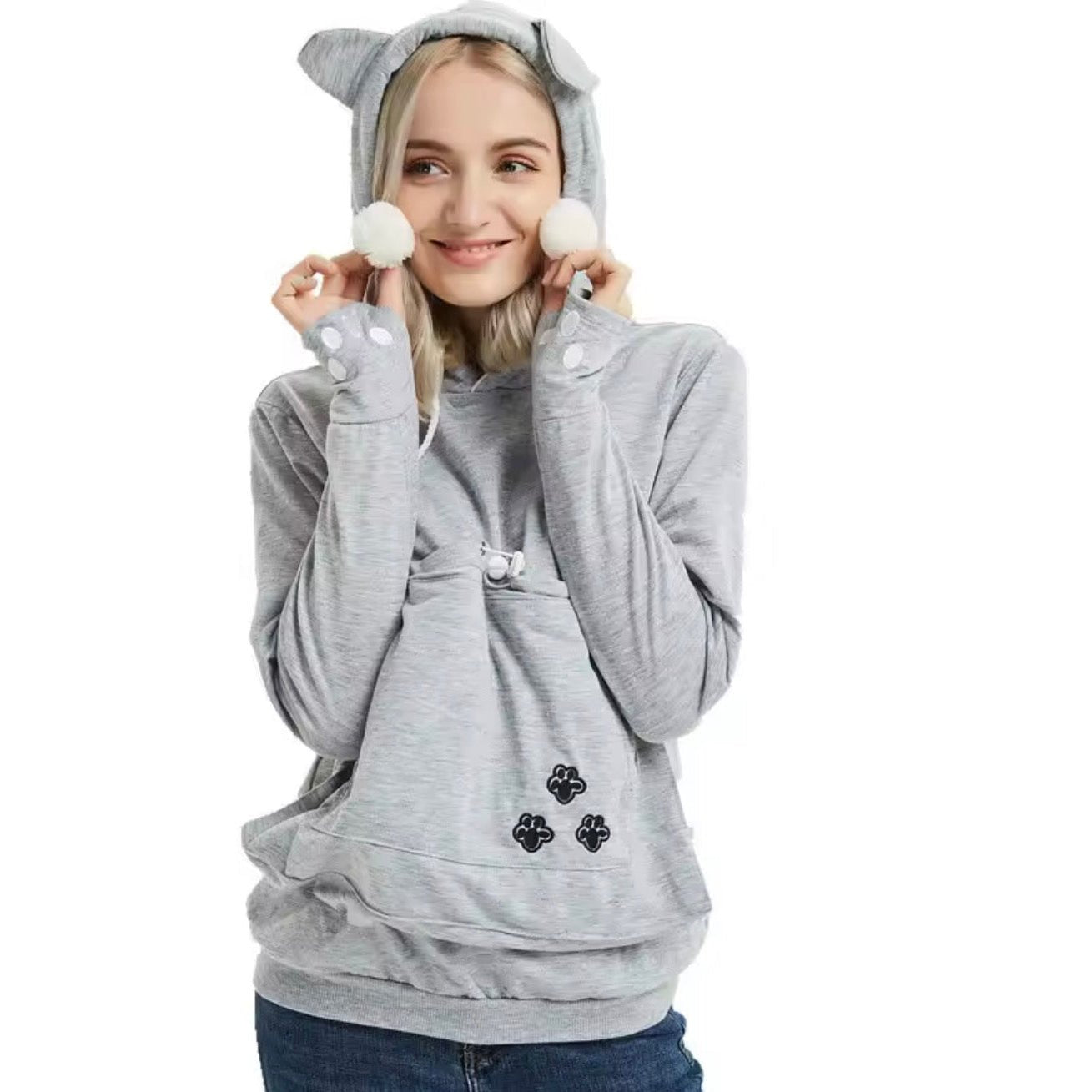 Pawsome Cat Pouch Hoodie ( 8 colors ) - Always Whiskered