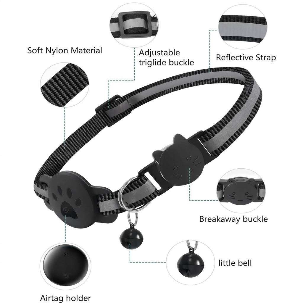 PawTrack Smart Pet Tracker Collar - Always Whiskered