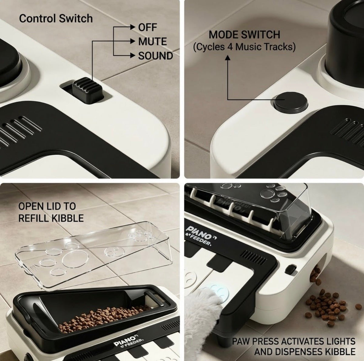 Piano Treat Dispenser - Always Whiskered