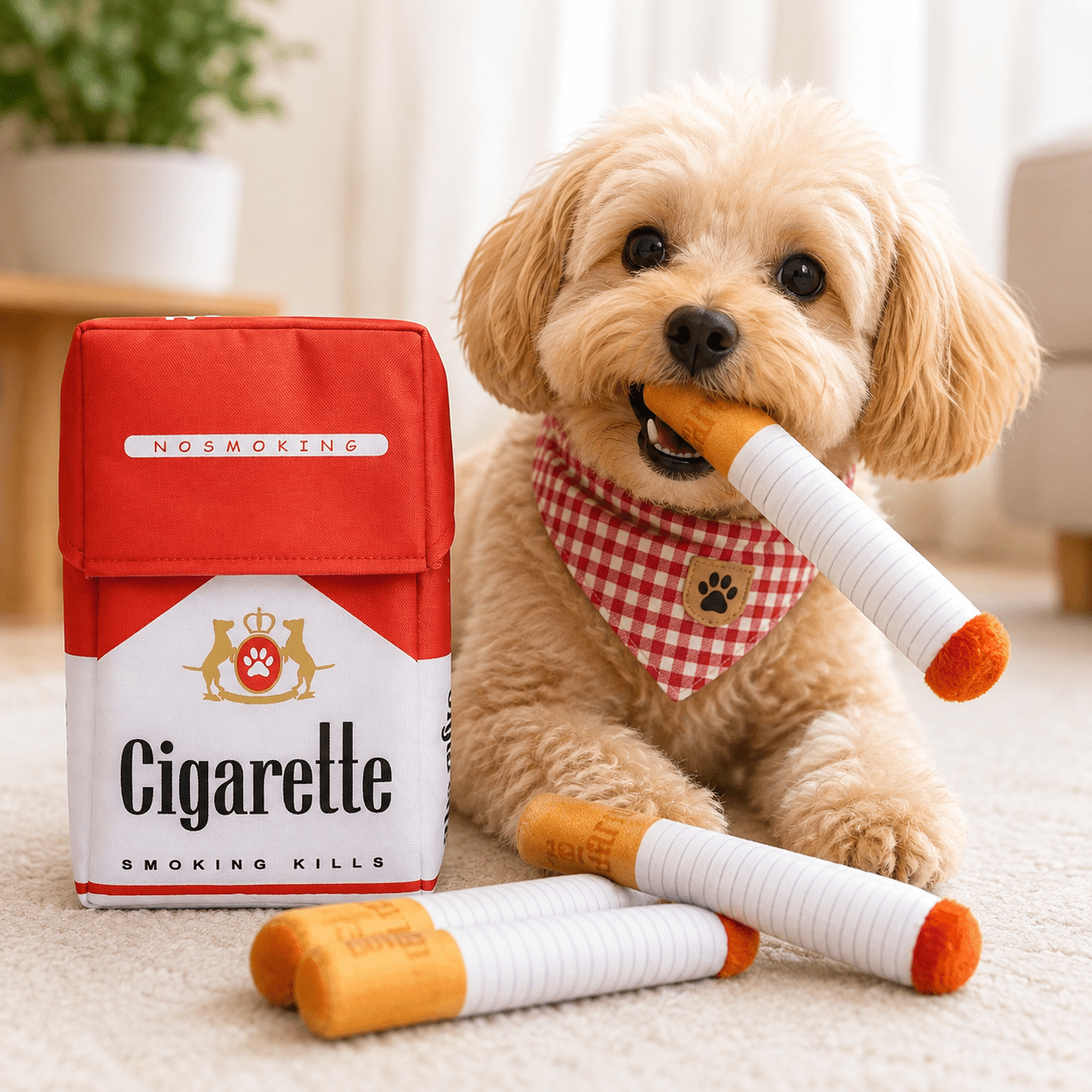 Plush Ciggie Pack Toy - Always Whiskered