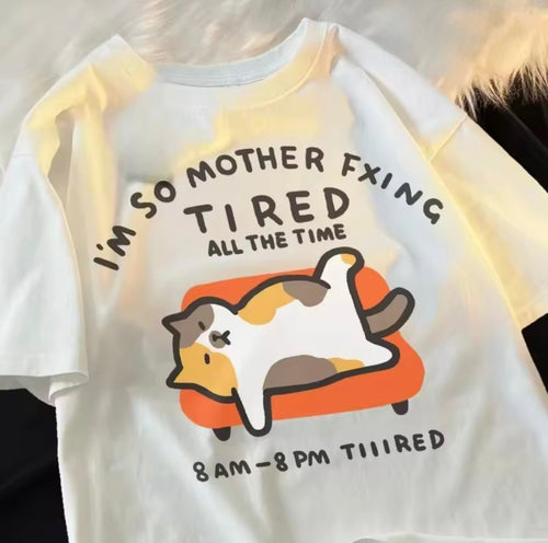 Purrfectly Tired Tee - Always Whiskered