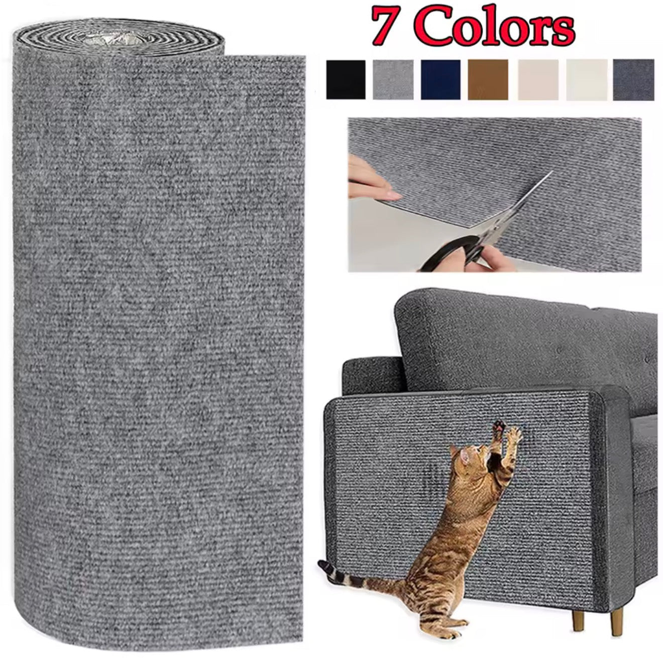 Self - Adhesive Cat Scratcher Mat - Always Whiskered