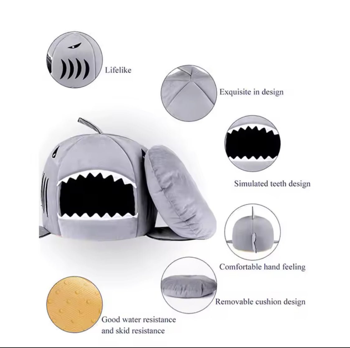 Shark Bed - Always Whiskered