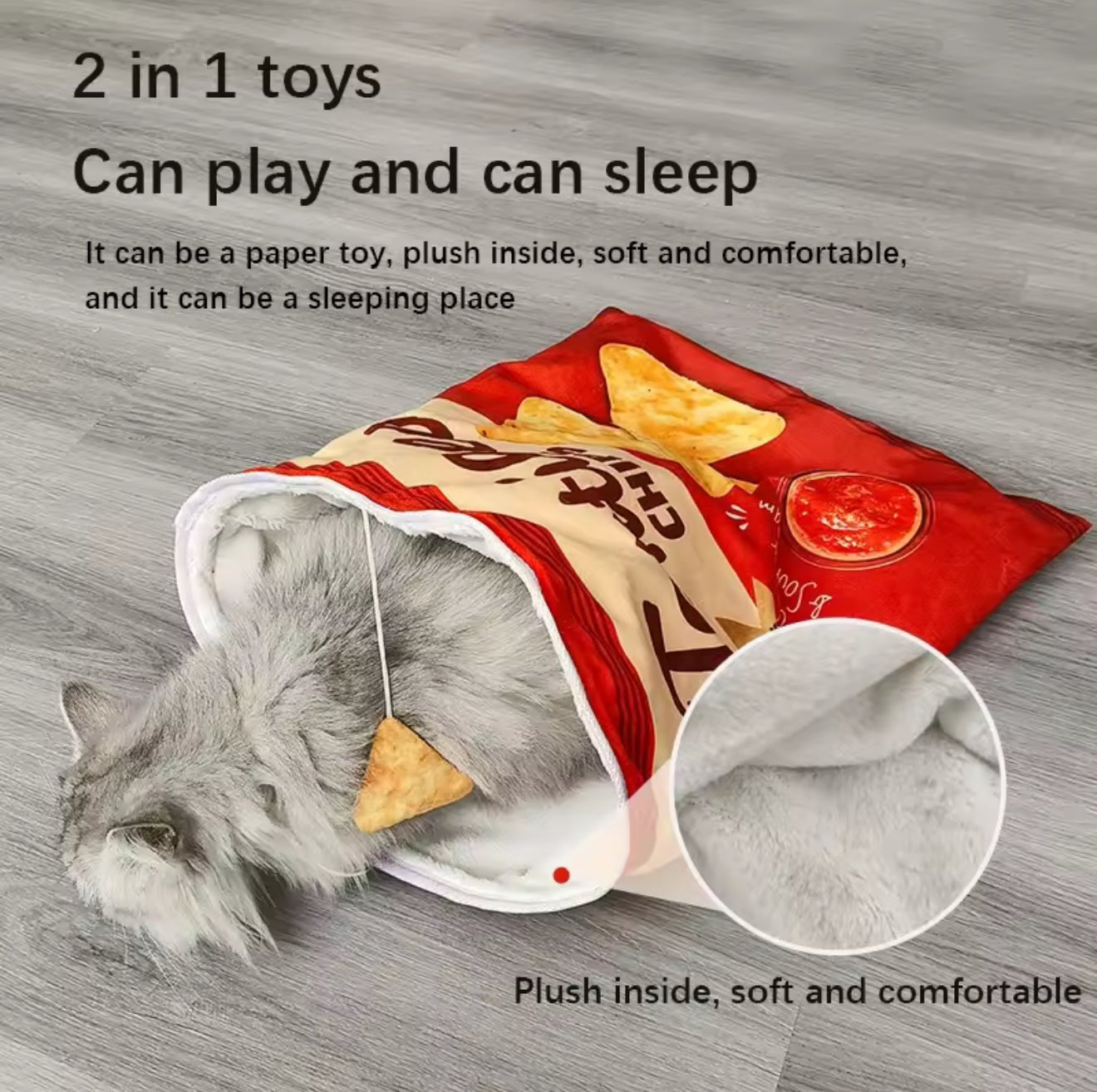 Snack Attack Cat Tunnel Bed - Always Whiskered