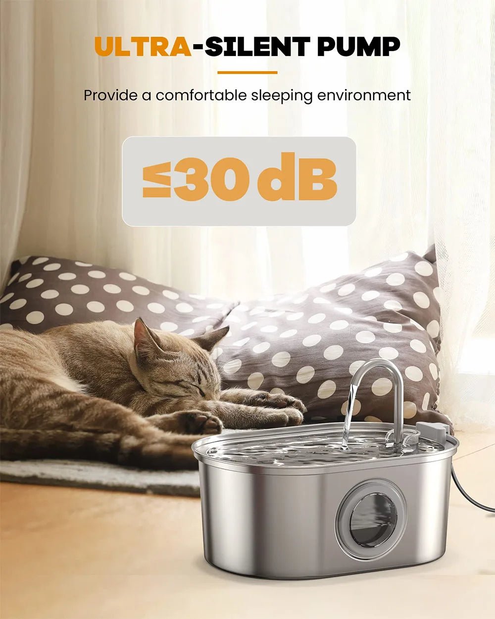 Stainless Steel Pet Faucet Fountain - Always Whiskered