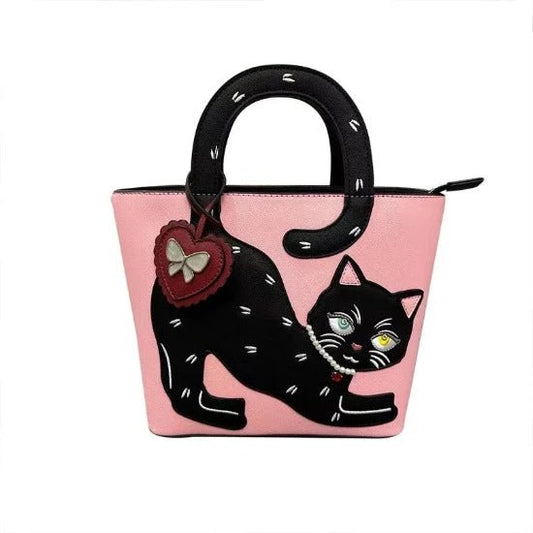 Stretching Cat Handbag - Always Whiskered