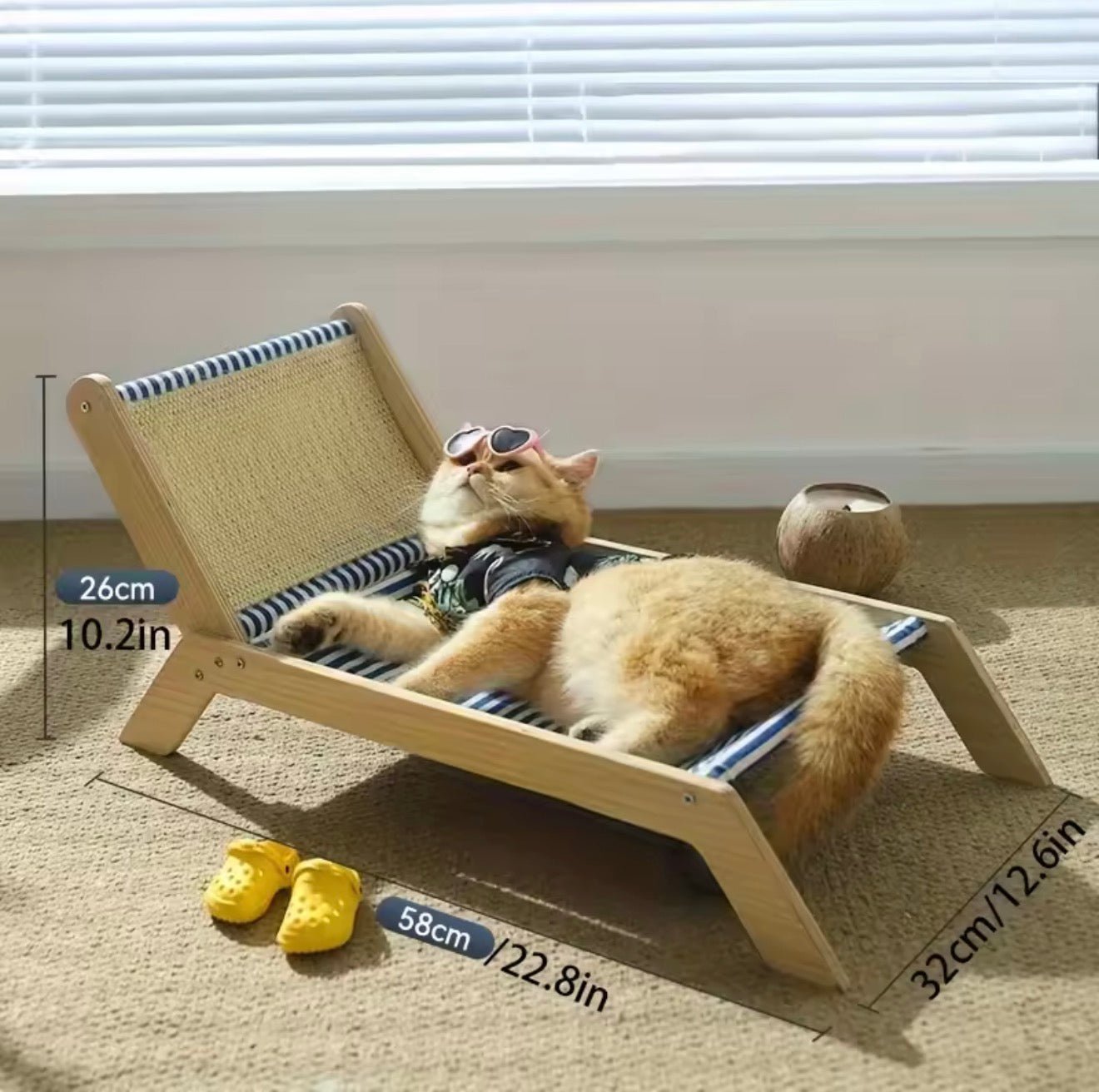 SunnyPaws Pet Lounger - Always Whiskered
