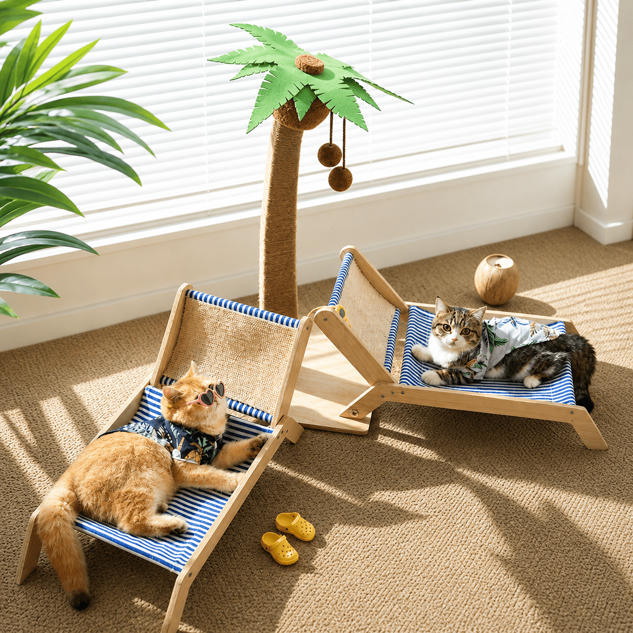 SunnyPaws Pet Lounger - Always Whiskered