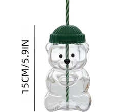 Teddy Bear Glass Cup - Always Whiskered