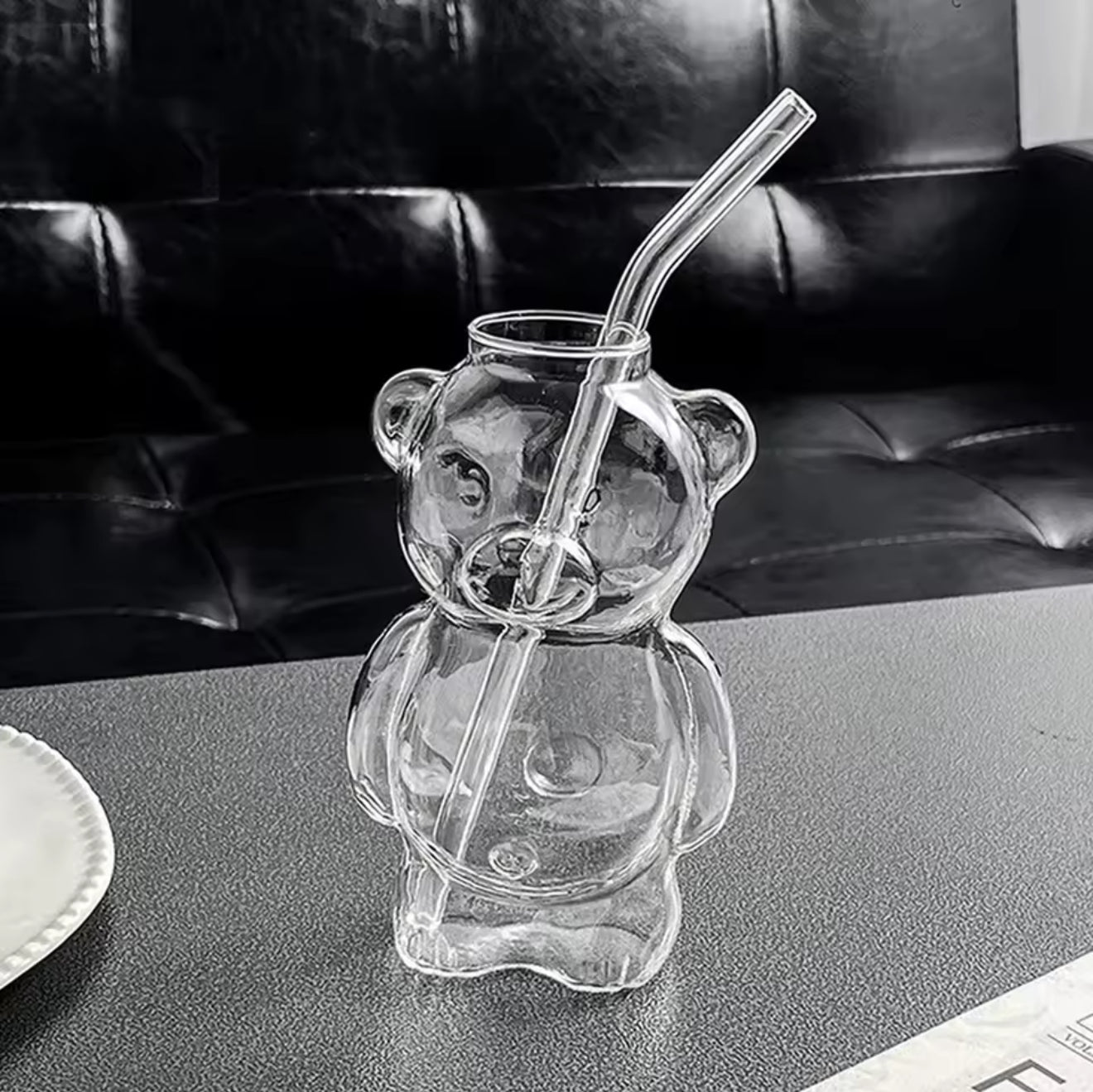 Teddy Bear Glass Cup - Always Whiskered