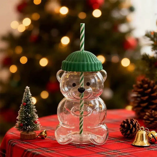 Teddy Bear Glass Cup - Always Whiskered