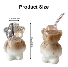 Teddy Bear Glass Cup - Always Whiskered
