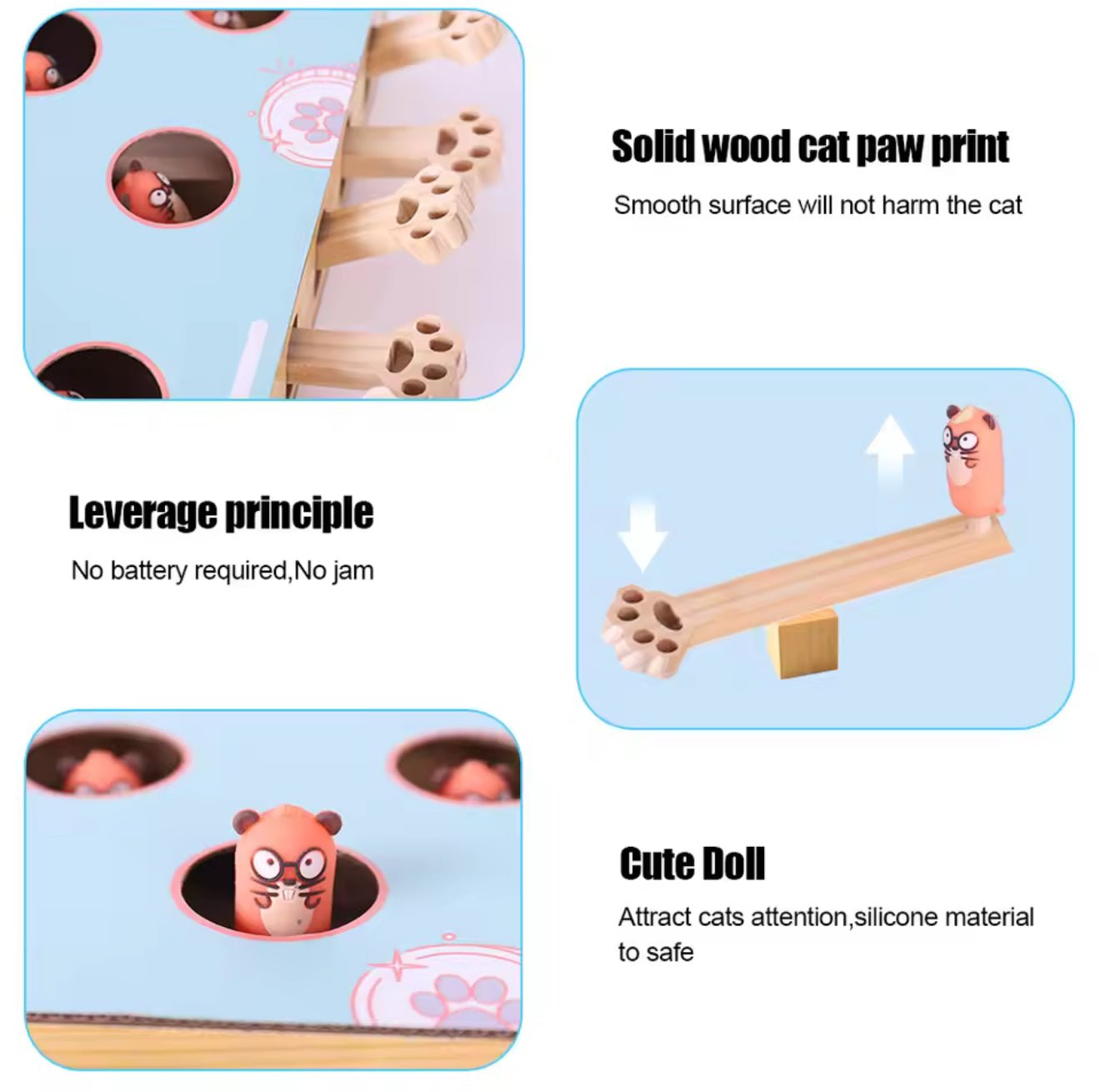 Whack - A - Mole Scratcher Toy - Always Whiskered