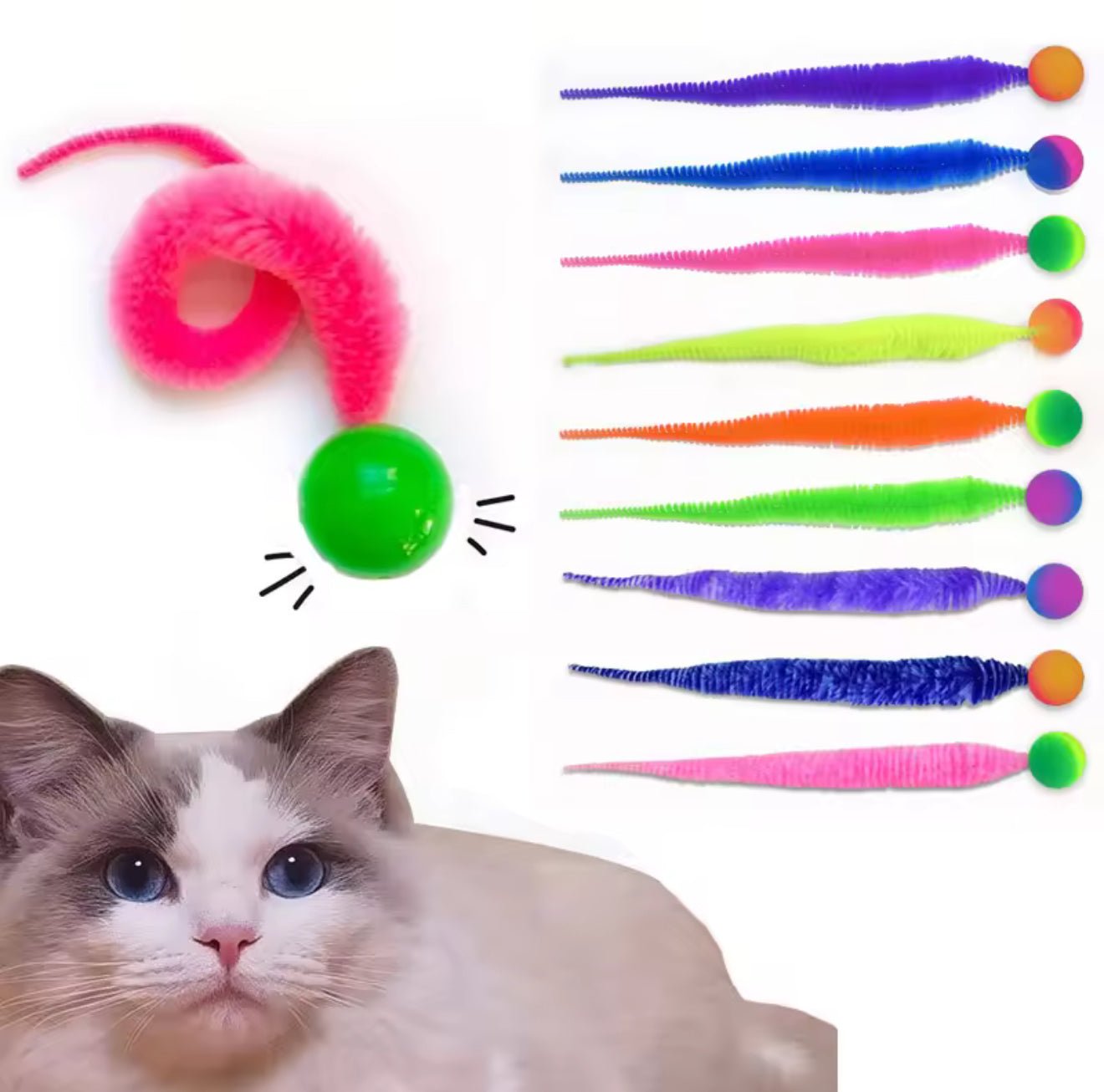 Whirl & Wiggle Bouncy Tail Ball - Always Whiskered