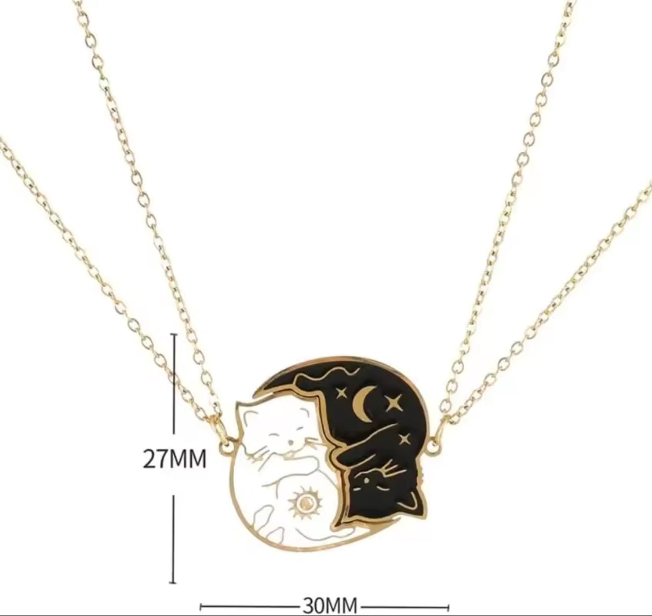 Yin & Yang Meow Necklace - Always Whiskered