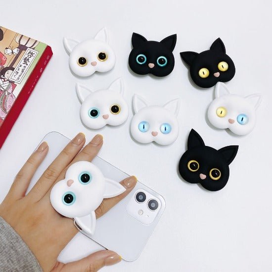 3D Cat Phone Grip Holder - Always Whiskered