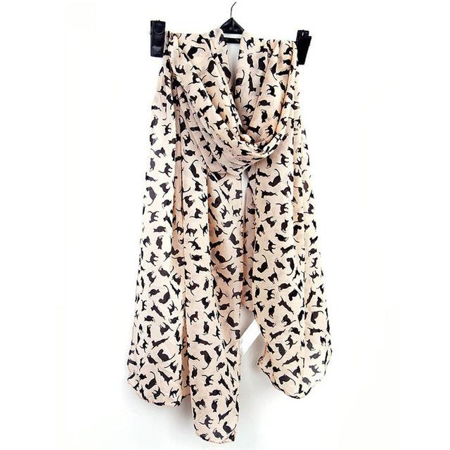 Cat-tastic Women's Chiffon Scarf - Always Whiskered