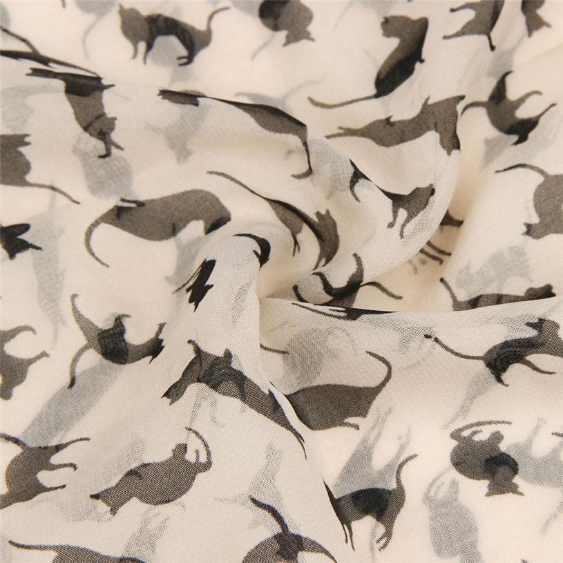 Cat-tastic Women's Chiffon Scarf - Always Whiskered