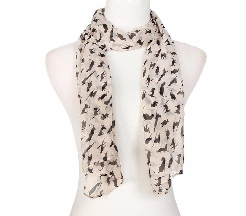 Cat-tastic Women's Chiffon Scarf - Always Whiskered