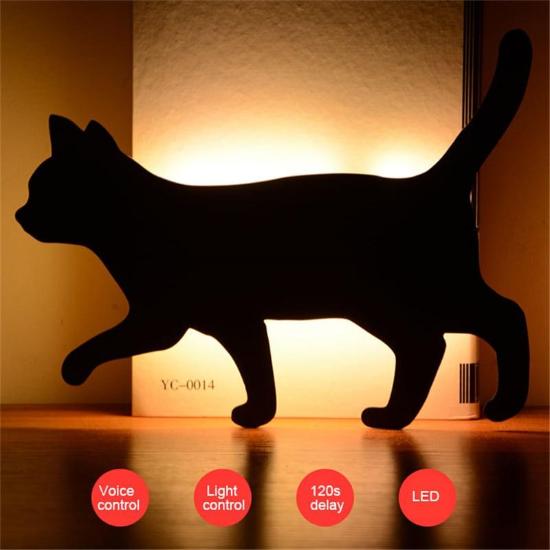Cat Wall Night Light - Always Whiskered