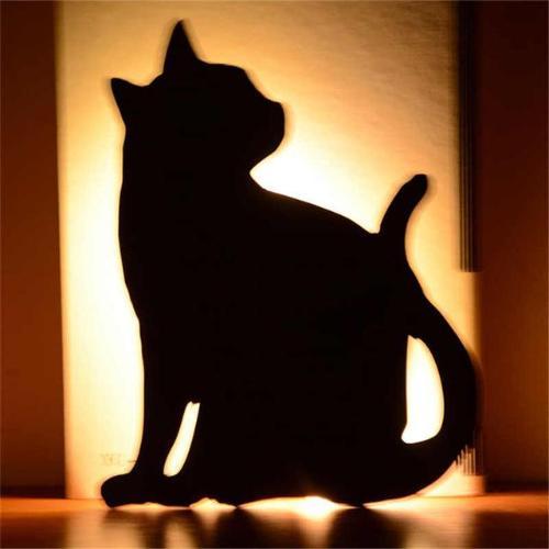 Cat Wall Night Light - Always Whiskered