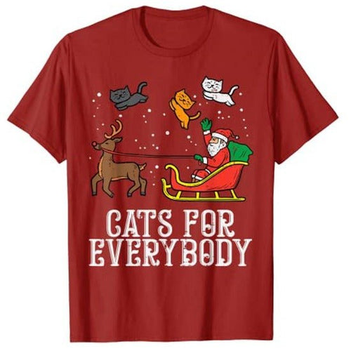 Cats for Everybody Christmas Tee - Always Whiskered