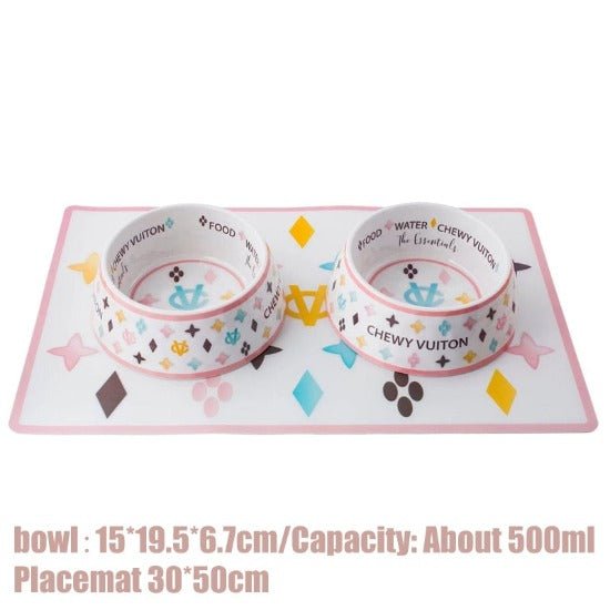Chewy Vuiton Bowl & Mat - Always Whiskered