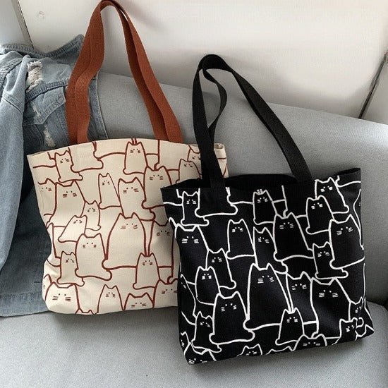 Clowder of Cats Canvas Tote - Always Whiskered