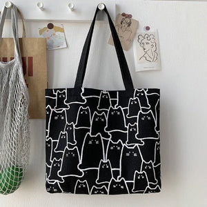 Clowder of Cats Canvas Tote - Always Whiskered