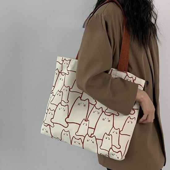 Clowder of Cats Canvas Tote - Always Whiskered