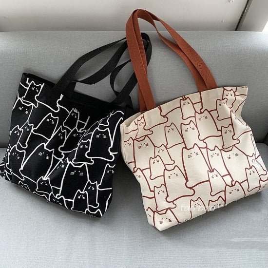 Clowder of Cats Canvas Tote - Always Whiskered