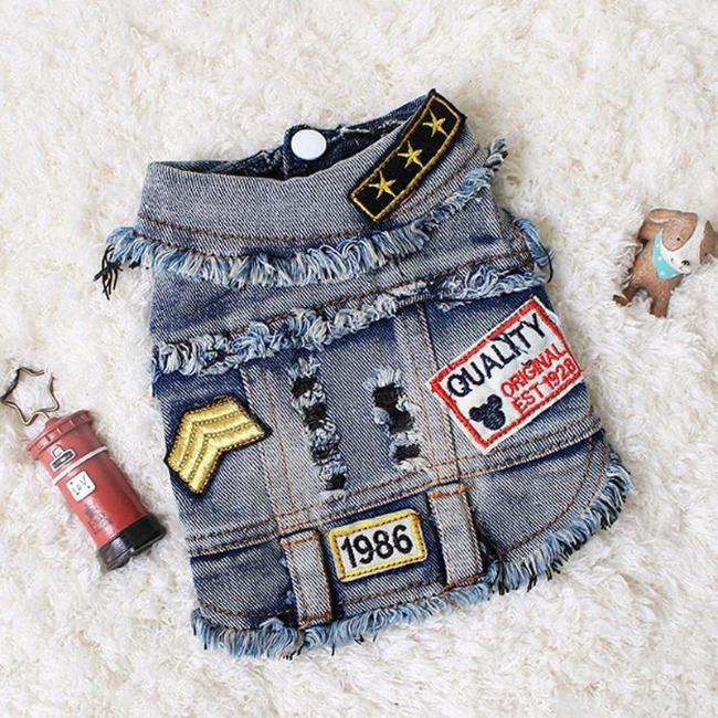 Cool Dude Pet Denim Vest - Always Whiskered