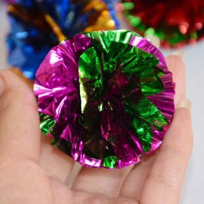 Crinkly Mylar Balls ( 12 pcs ) - Always Whiskered