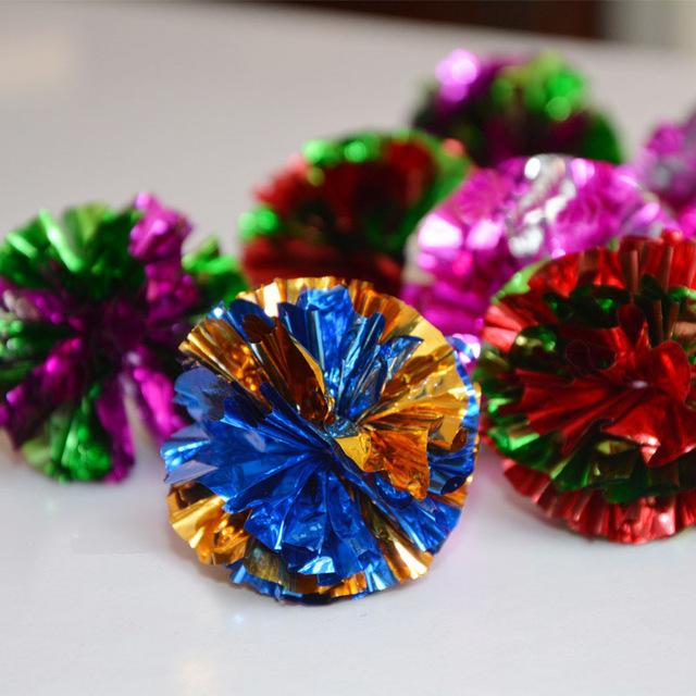 Crinkly Mylar Balls ( 12 pcs ) - Always Whiskered