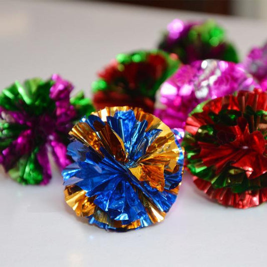 Crinkly Mylar Balls ( 12 pcs ) - Always Whiskered