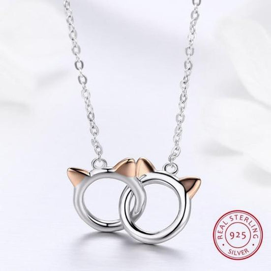 Duo Kitty Necklace - Always Whiskered