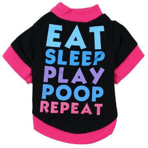 Eat Sleep Play Poop Repeat Tee - Always Whiskered