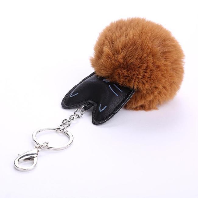 Fluffy Cat Key Ring - Always Whiskered