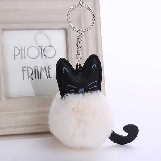 Fluffy Cat Key Ring - Always Whiskered