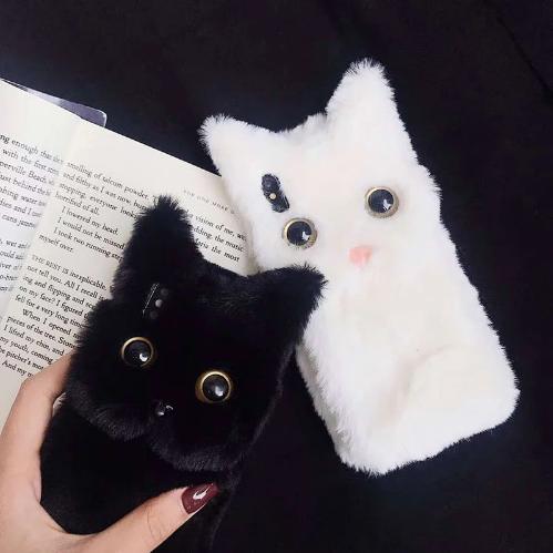 Fluffy Cat Black & White IPhone Cases Always Whiskered Fluffy Cat Black & White IPhone Cases Always Whiskered