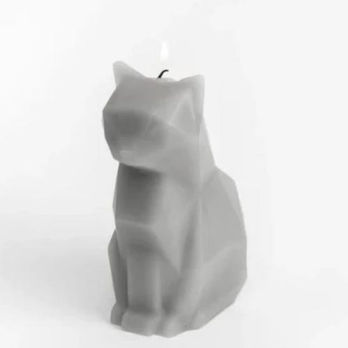 Geometric Cat Candle (skeleton inside) - Always Whiskered