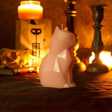 Geometric Cat Candle (skeleton inside) - Always Whiskered