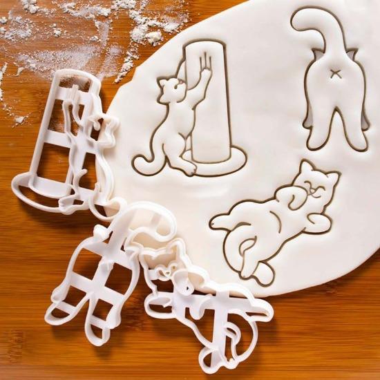 Kitty Butt, Scratch, Roll Cookie Cutter (3pcs/set) - Always Whiskered