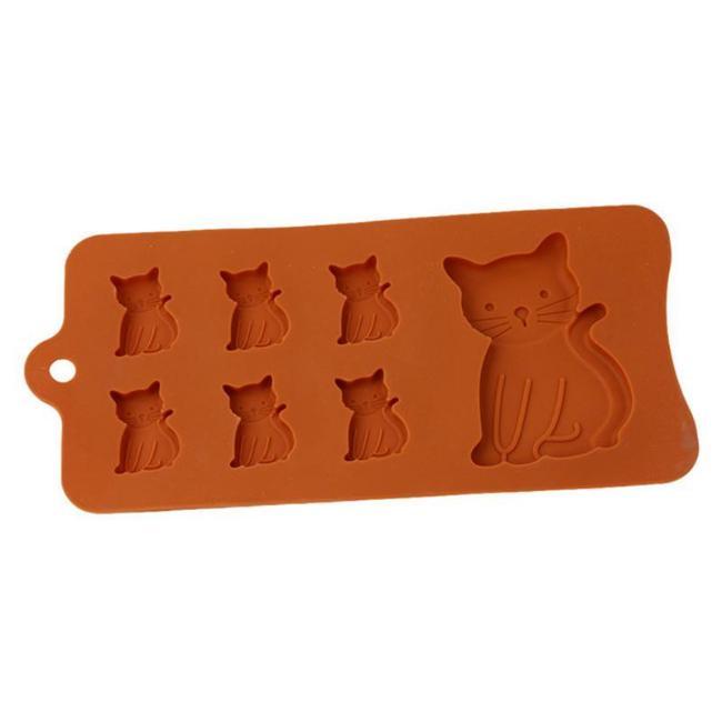 Cat Face Ice Cube Trays Silicone Molds Set of 2, Animal Kitty Cat