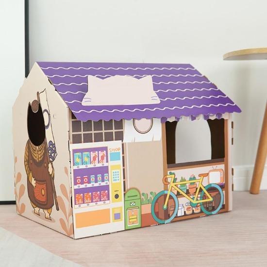 cat grocery store cardboard box