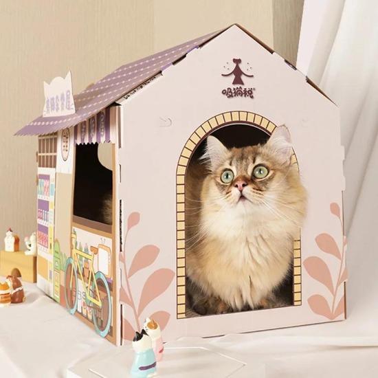 KittyTown Cardboard House - Always Whiskered