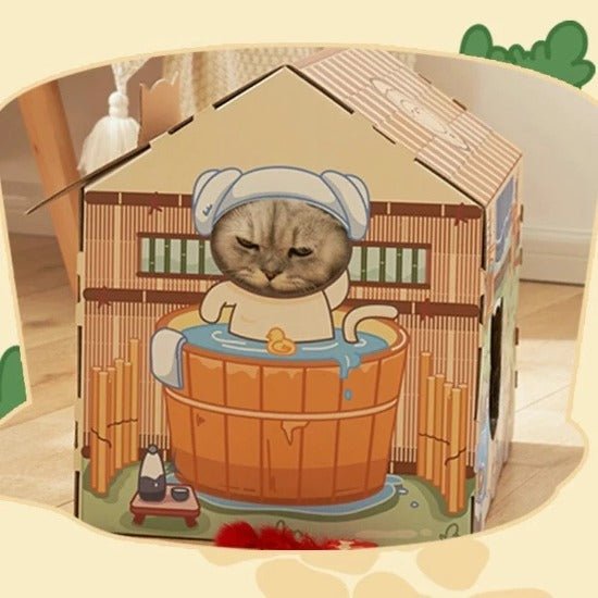 KittyTown Cardboard House - Always Whiskered