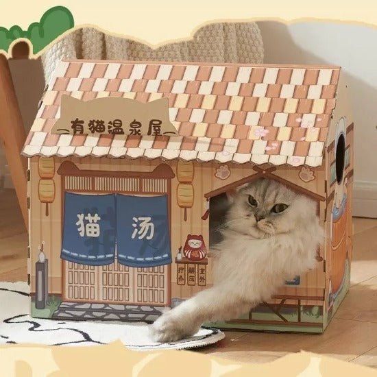 KittyTown Cardboard House - Always Whiskered