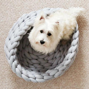 Handmade knitted pet bed - Always Whiskered 
