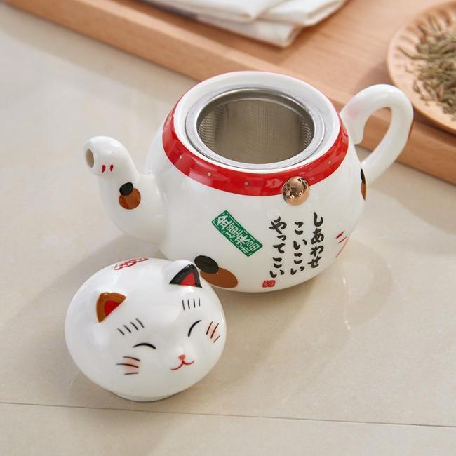 Lucky Cat Teapot Set - Always Whiskered 